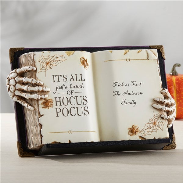 Hocus Pocus Personalized 3-D Resin Spellbook Shelf Sitter - 36740