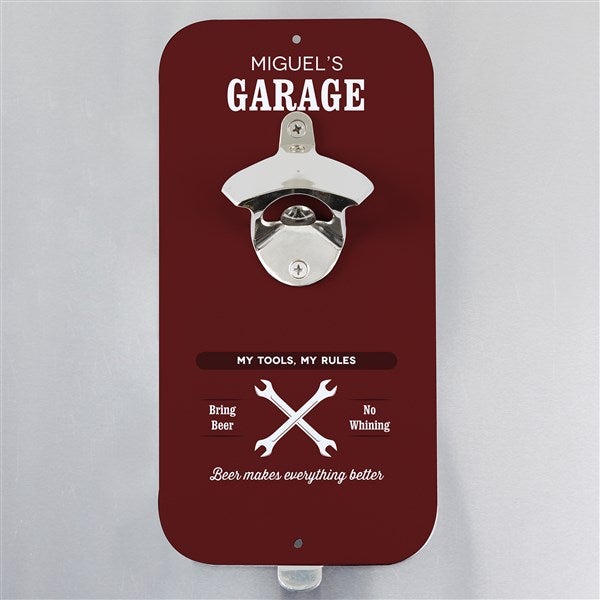 His Place Personalized Magnetic Bottle Opener  - 36756