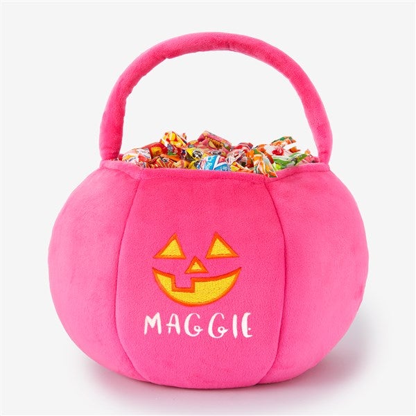 Jack-o'-Lantern Embroidered Plush Halloween Treat Bag  - 36760