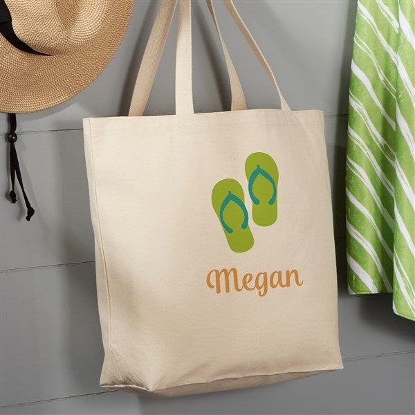 Beach Fun Personalized Canvas Tote Bags  - 36773