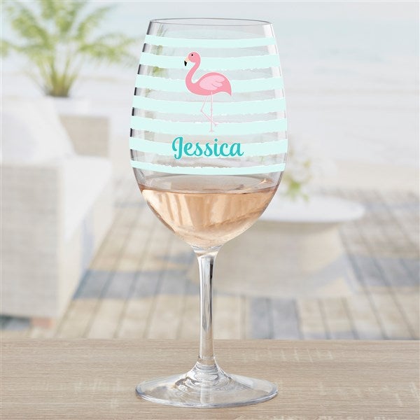 Personalized Tritan Unbreakable Wine Glass - Beach Fun - 36778