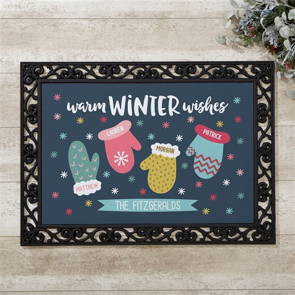 Personalized Doormats - Warm Winter Wishes - 36795