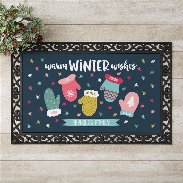 Personalized Doormats - Warm Winter Wishes - 36795