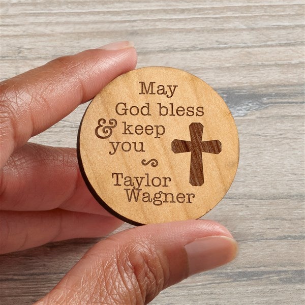 Blessings Personalized Wood Pocket Token  - 36809