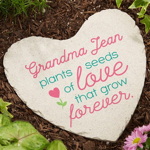 Seeds Of Love Personalized Heart Garden Stones - 36811