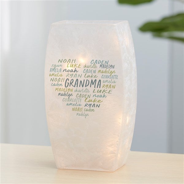 Personalized Frosted Tabletop Light - Grateful Heart - 36821