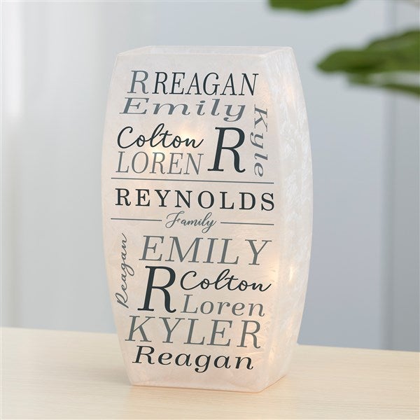 Family Is Everything Personalized Frosted Tabletop Light - 36822