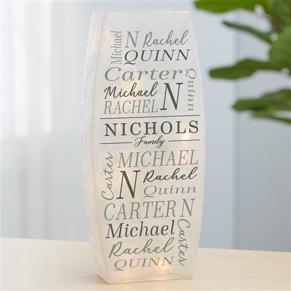 Family Is Everything Personalized Frosted Tabletop Light - 36822