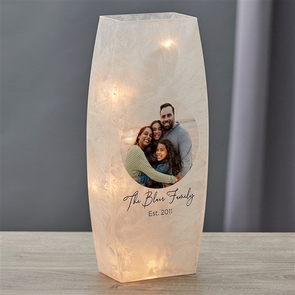 Personalized Frosted Tabletop Light - Family Photo - 36827