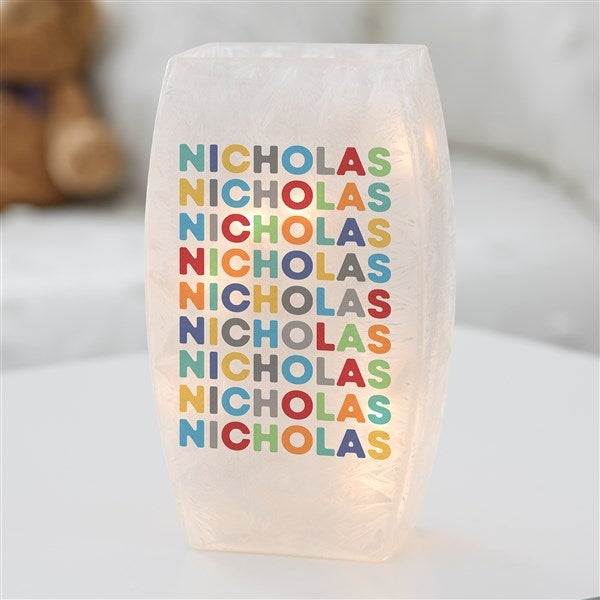 Personalized Frosted Tabletop Light - Vibrant Name - 36828