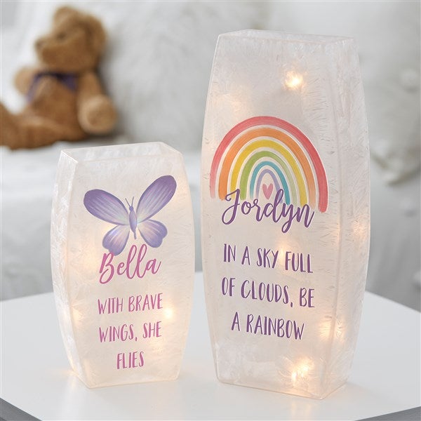 Personalized Frosted Tabletop Light Watercolor Brights