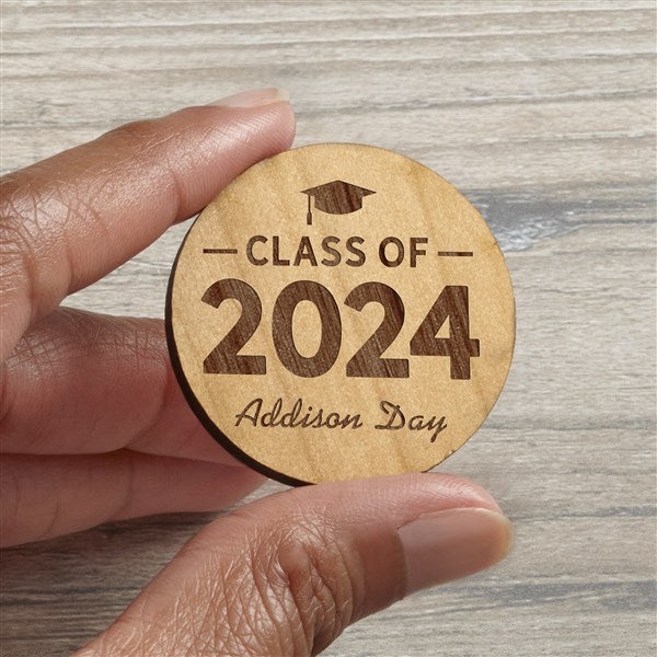 Class Of 2022 Personalized Wood Pocket Token  - 36835