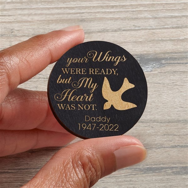 Your Wings Personalized Wood Pocket Token  - 36840
