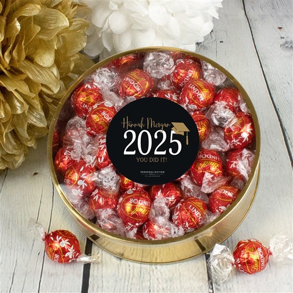 Classic Graduation Personalized Lindt Truffles Gift Tins  - 36854D