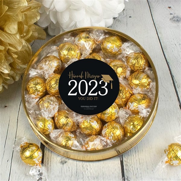 Classic Graduation Personalized Lindt Truffles Gift Tins  - 36854D