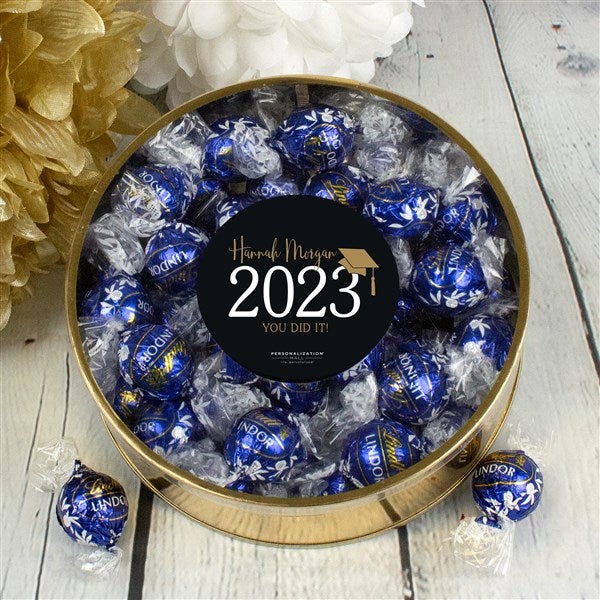 Classic Graduation Personalized Lindt Truffles Gift Tins  - 36854D