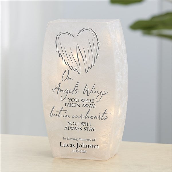 Personalized Frosted Tabletop Light - Our Angel's Wings - 36865