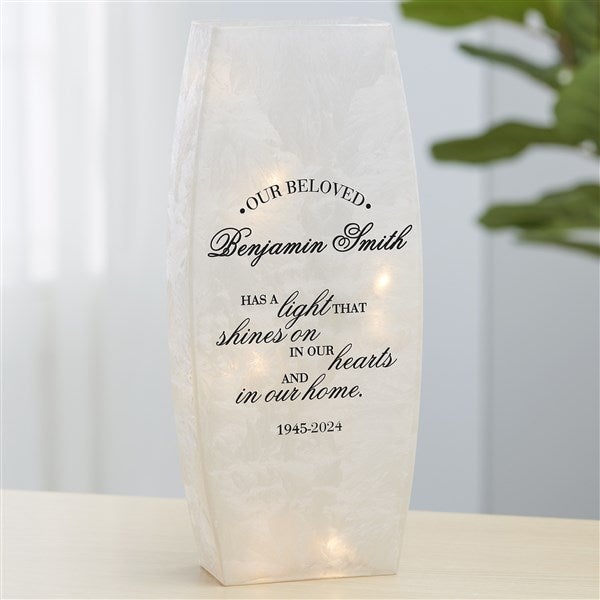 Personalized Small Frosted Tabletop Light - Memorial Light - 36866
