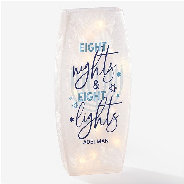 Hanukkah Personalized Small Frosted Tabletop Light  - 36867