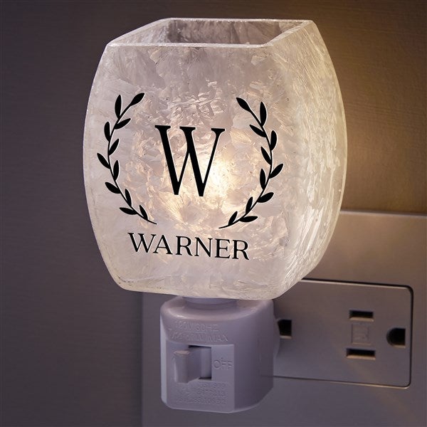 Laurel Initial Personalized Frosted Night Light  - 36886