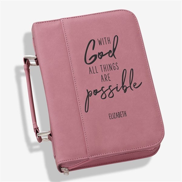 With God All Things Are Possible Personalized Bible Cover s - 36891