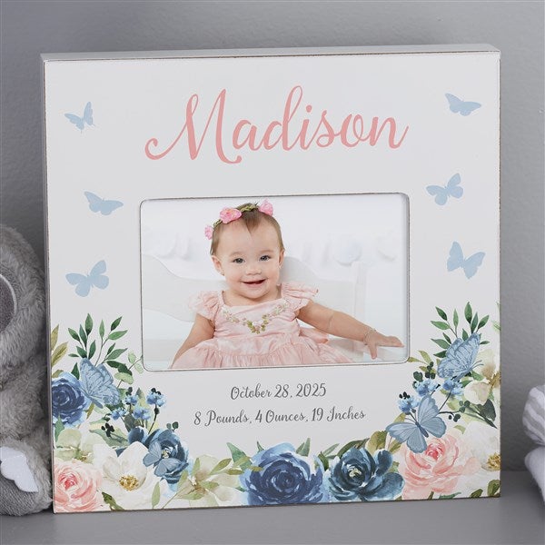 Butterfly Kisses Baby Girl Personalized Picture Frames  - 36909