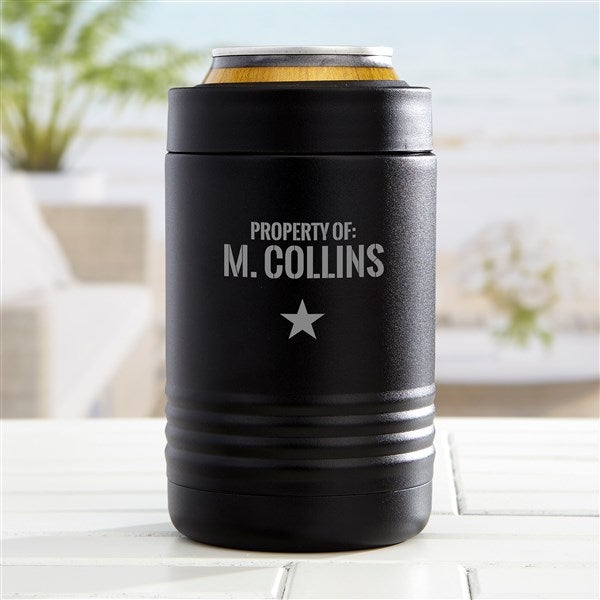 Authentic Personalized Stainless Insulated Beer Can Holder