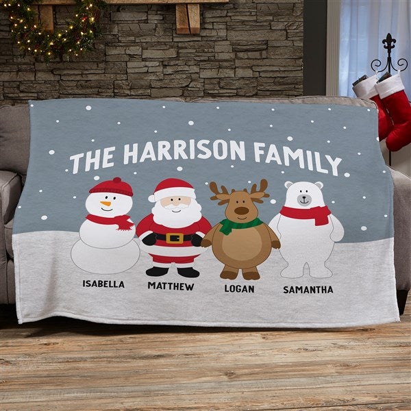 Personalized Blankets - Santa and Friends - 36979