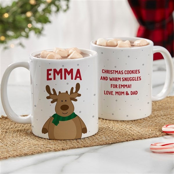 Personalized Christmas Coffee Mugs - Santa and Friends - 36982