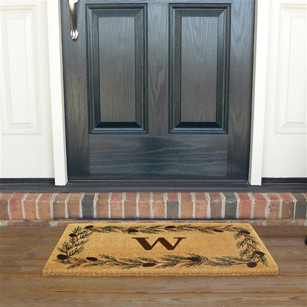 Monogrammed Evergreen Premium Coir Doormat  - 37015D