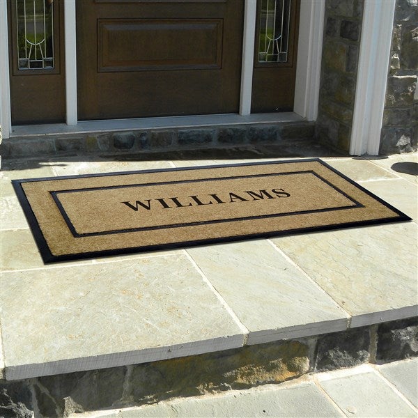 Personalized Single Rubber Frame Coir Doormat - 37021D