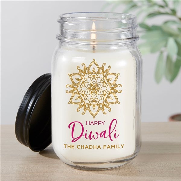 Diwali Personalized Farmhouse Candle Jar  - 37037