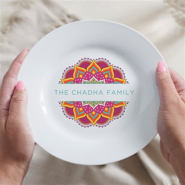 Diwali Personalized Round Plate  - 37040