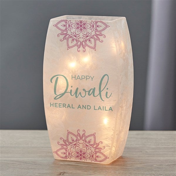 Diwali Personalized Frosted Shelf Décor  - 37047