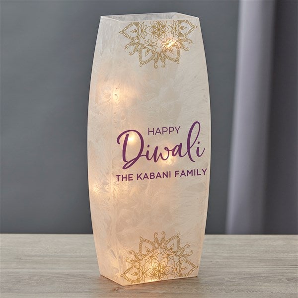 Diwali Personalized Frosted Shelf Décor  - 37047