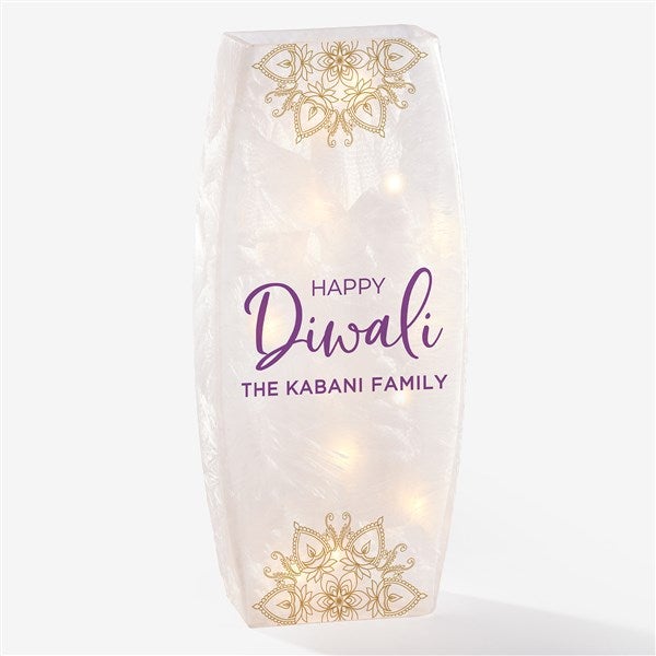 Diwali Personalized Frosted Shelf Décor  - 37047