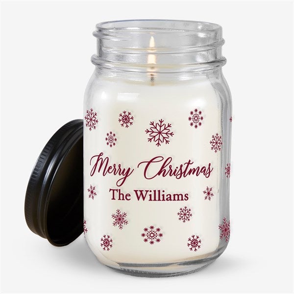 Personalized Farmhouse Candle Jar - Winter Wonderland - 37054