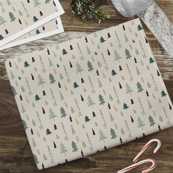 Personalized Christmas Wrapping Paper - Christmas Aspen - 37086