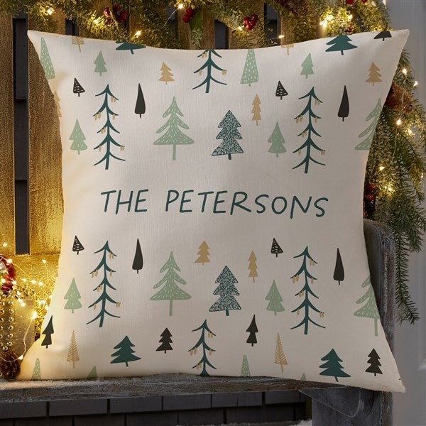 Christmas Aspen Personalized Outdoor Throw Pillow  - 37087