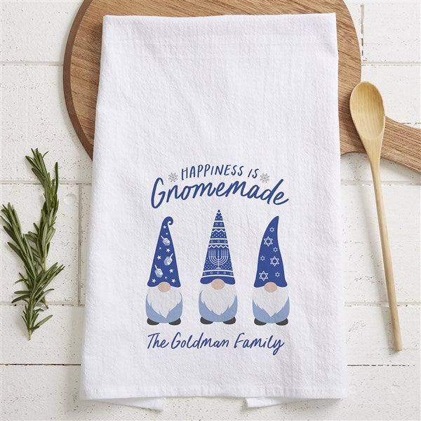 Hanukkah Gnome Personalized Flour Sack Towel  - 37104