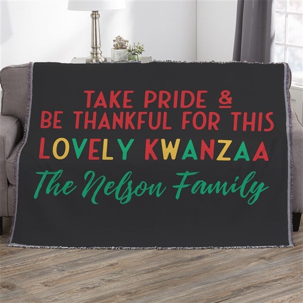 Kwanzaa Personalized Blanket  - 37111