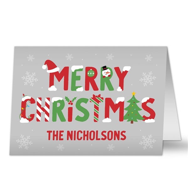 The Joys Of Christmas Personalized Christmas Card  - 37123