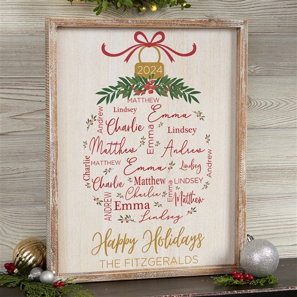 Personalized Frame Wall Art - Merry Family - 37150