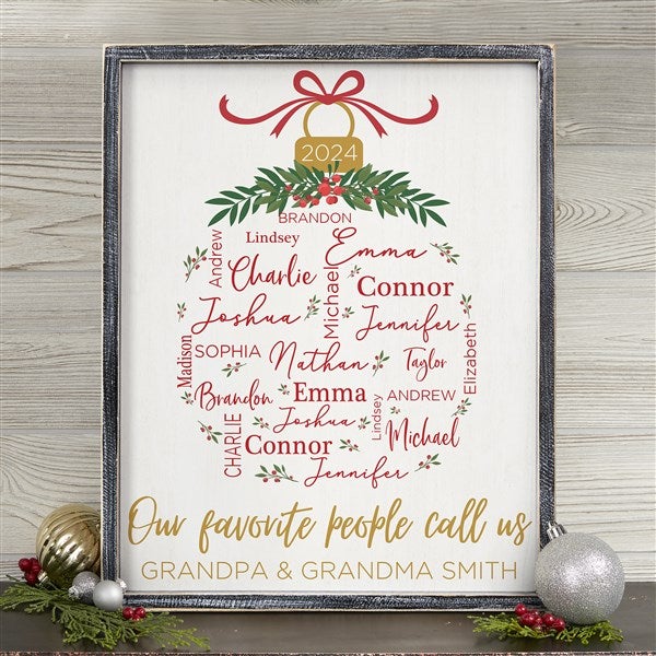 Personalized Frame Wall Art - Merry Family - 37150