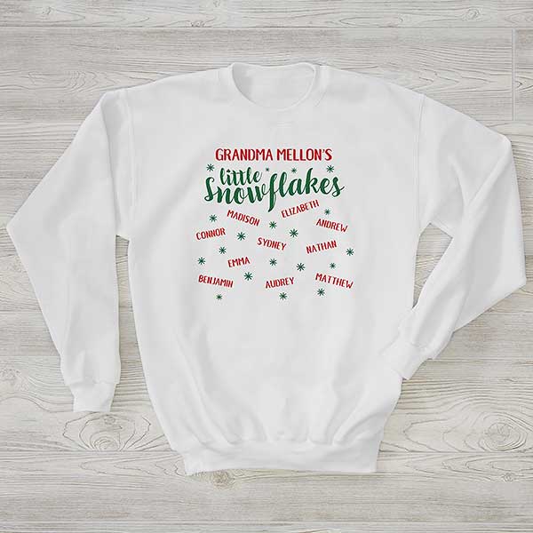 Personalized Adult Sweatshirts - My Little Snowflakes - 37167