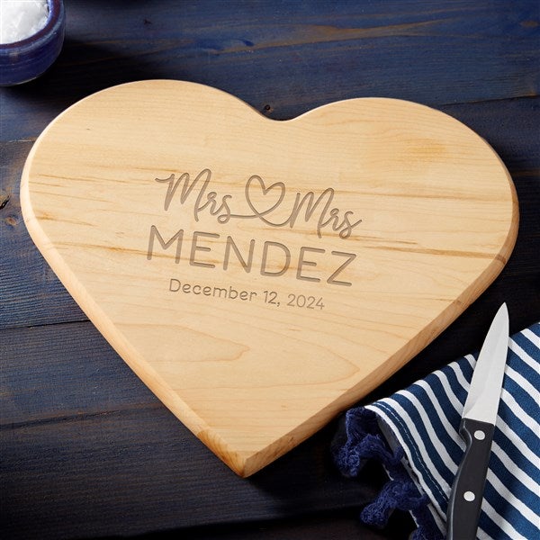 Personalized Heart Shaped Cutting Board - Infinite Love - 37192