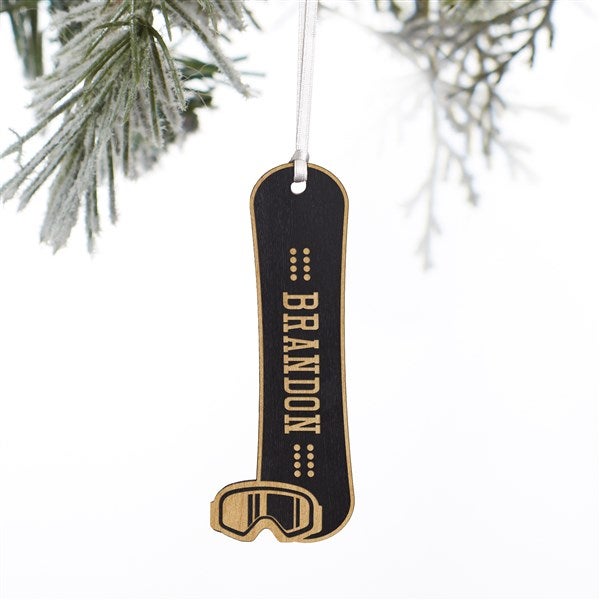 Snowboard Personalized Wood Ornament  - 37201