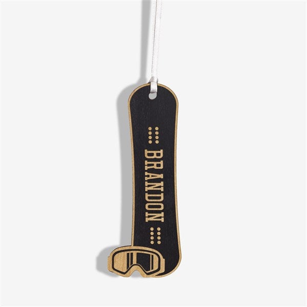 Snowboard Personalized Wood Ornament  - 37201
