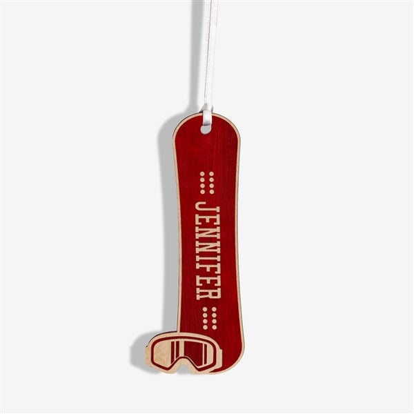 Snowboard Personalized Wood Ornament  - 37201