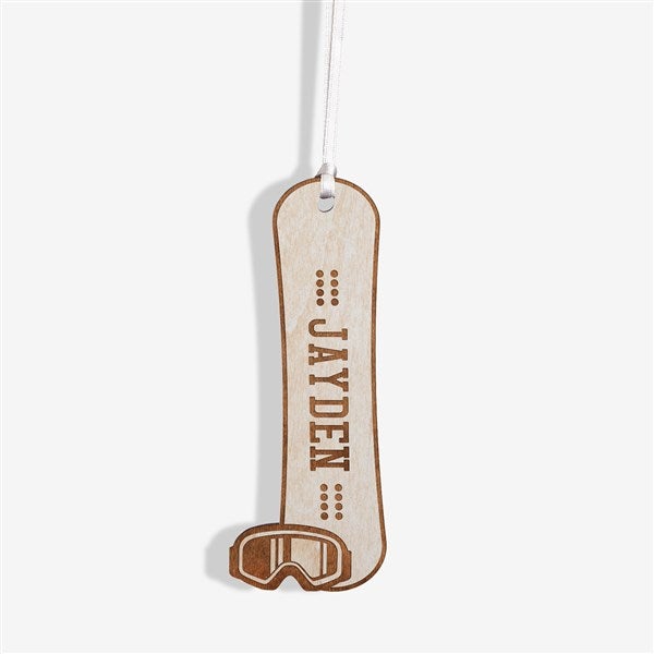 Snowboard Personalized Wood Ornament  - 37201